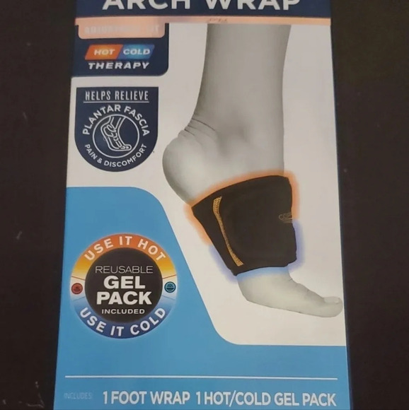 Copper Fit Rapid Relief Arch Wrap Plantar Fascia Pain Hot & Cold Therapy - Picture 2 of 6